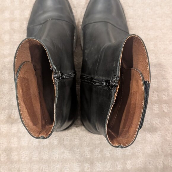 Eric Michael Helen Mid Height Black Leather Boots - Women sz 8.5 - Picture 8 of 11